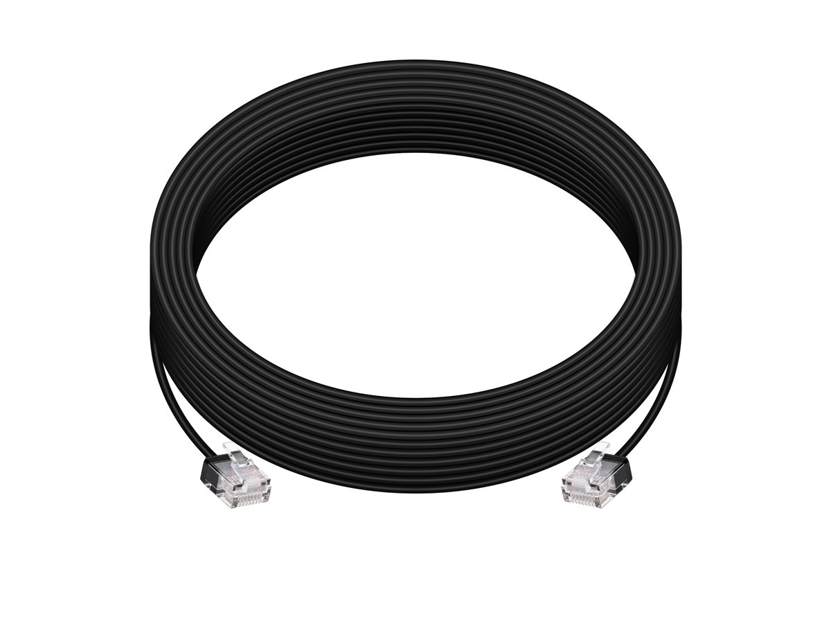 Monoprice Micro SlimRun Cat6 Ethernet Patch Cable – 50ft – Black, 550MHz, 32AWG