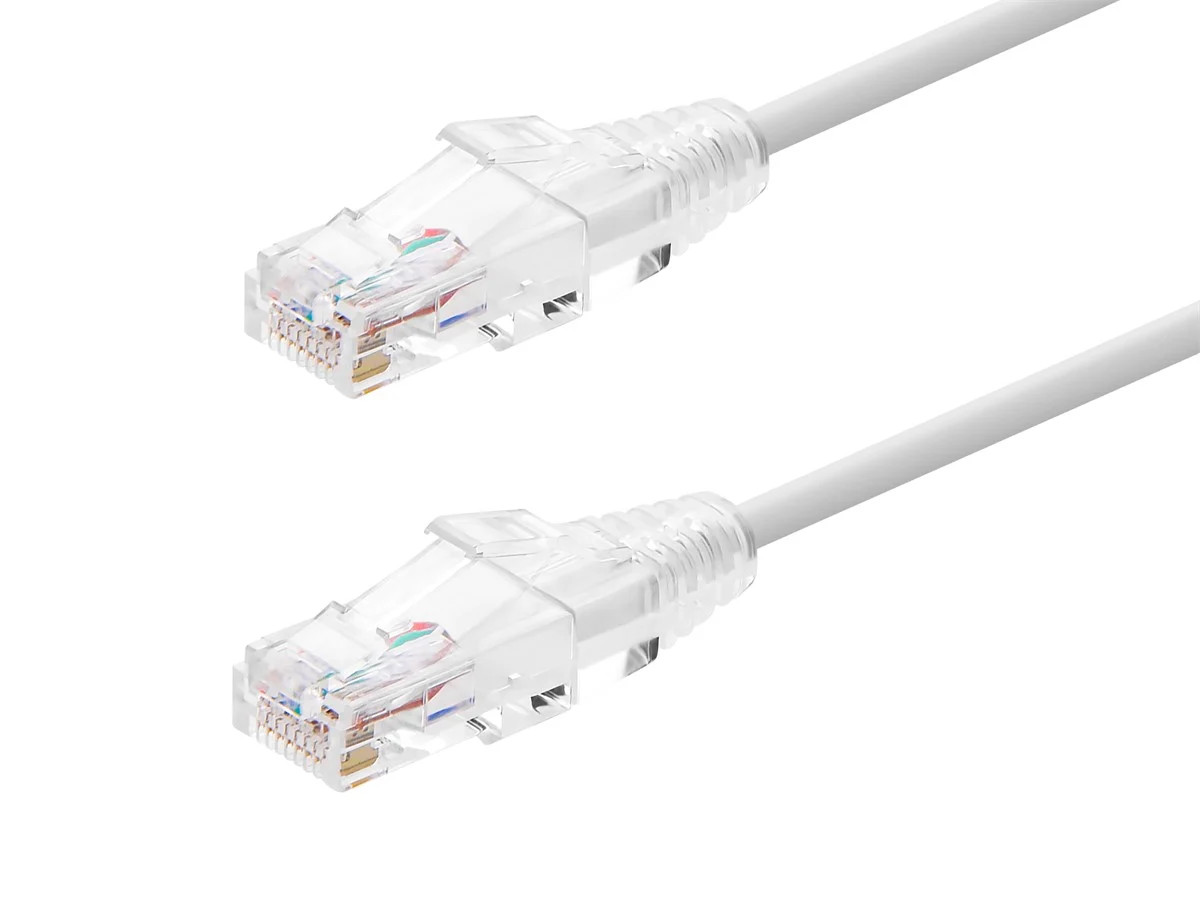 Monoprice Cat6 Ethernet Patch Cable – 10 feet – White | Snagless RJ45 Stranded