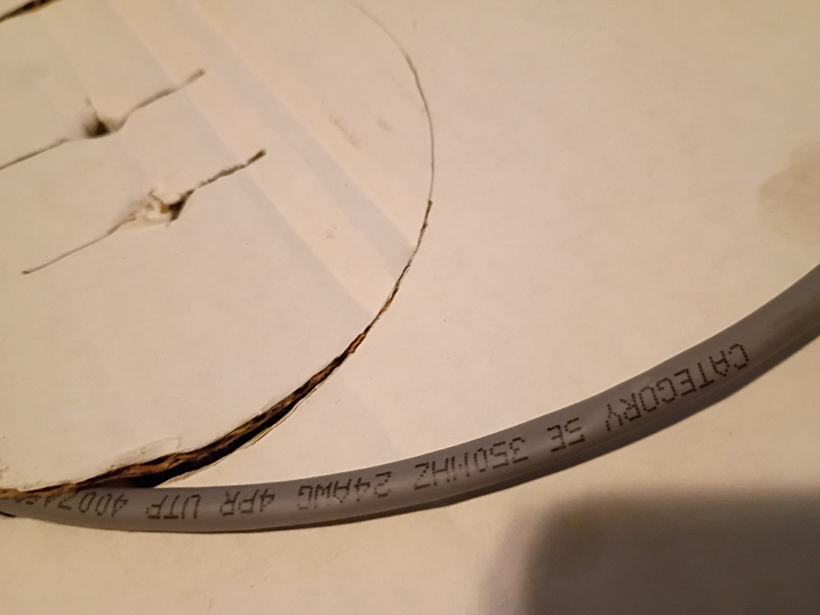 Category 5e ethernet cable bundle of unknown length