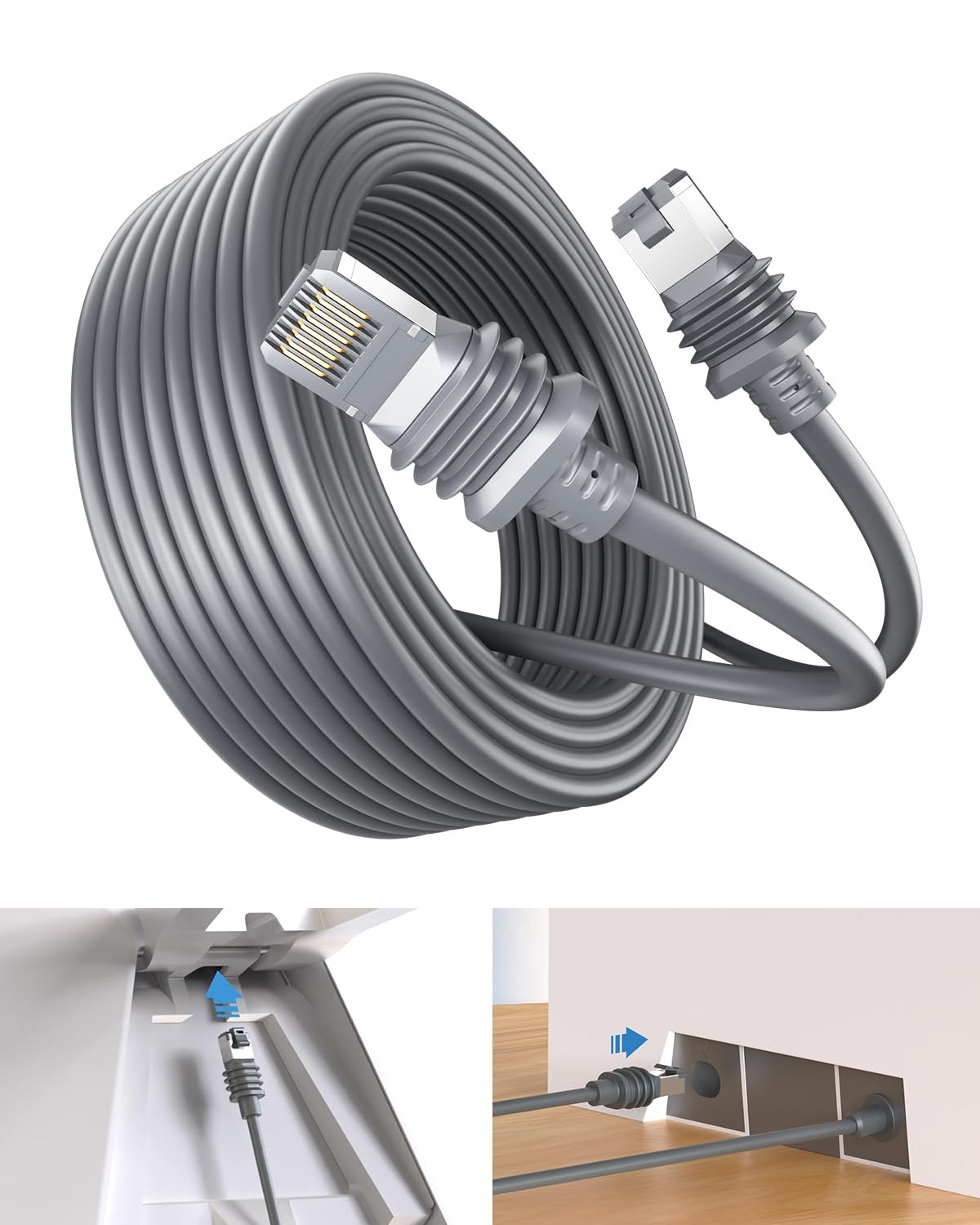 100FT Starlink Gen 3 Cable Waterproof Ethernet Extension Cord Indoor Outdoor