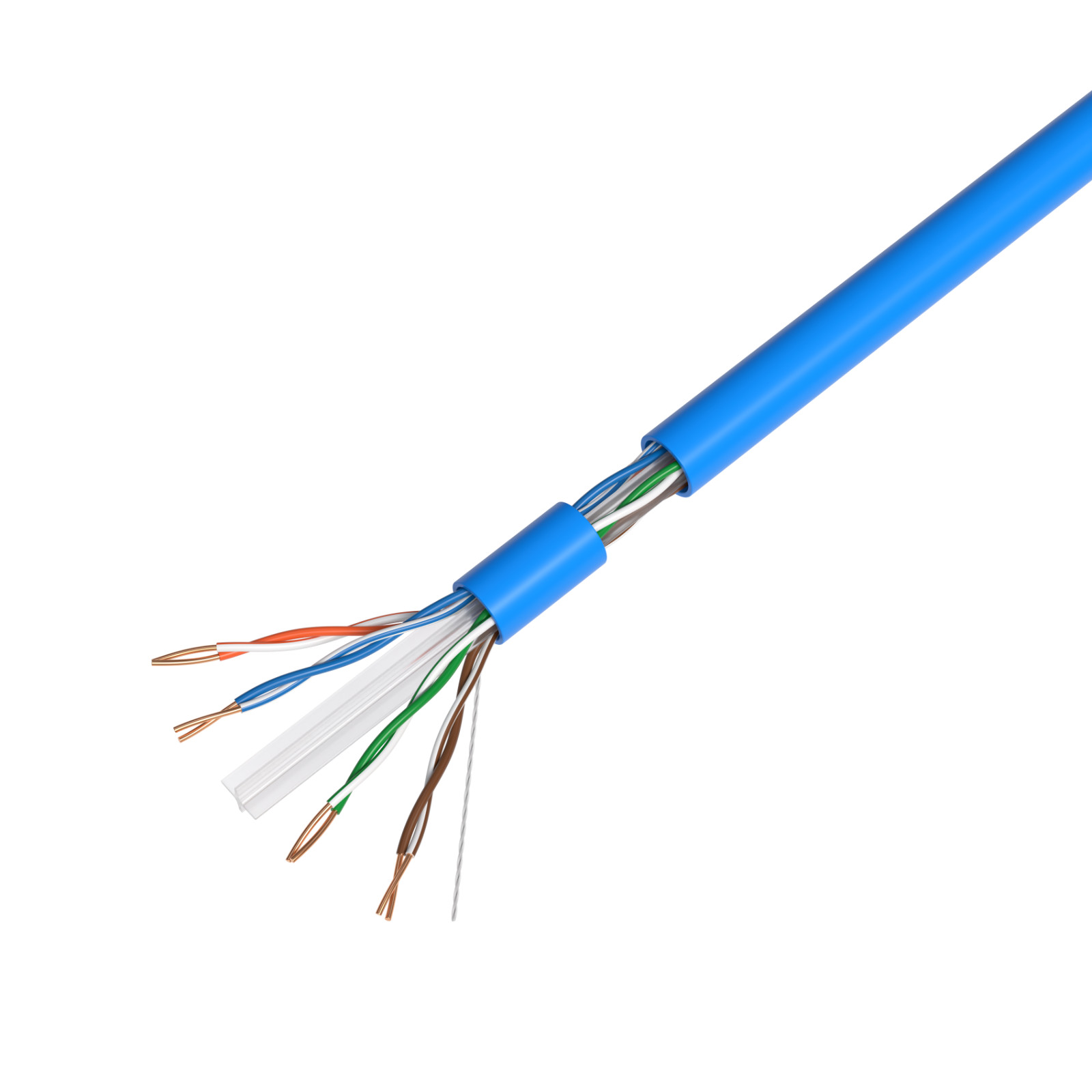 CAT6 500ft UTP Ethernet Network Cable Blue 23AWG LAN Solid Bulk Wire