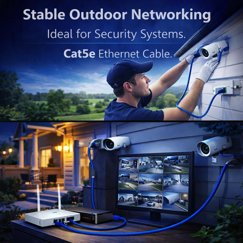 Cat5E Ethernet Cable 1000Ft (305M) – 23AWG Solid CCA UTP, 550Mhz Outdoor LAN