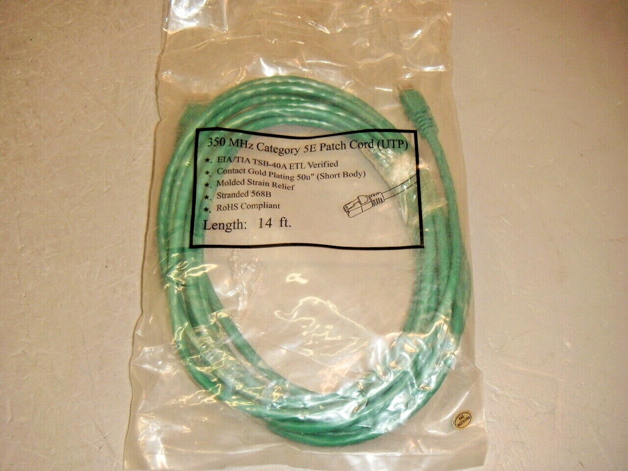 NOV 10116367 CAT5E 350 MHZ Patch Cable Assembly 14′ Category 5E Cord (UTP)