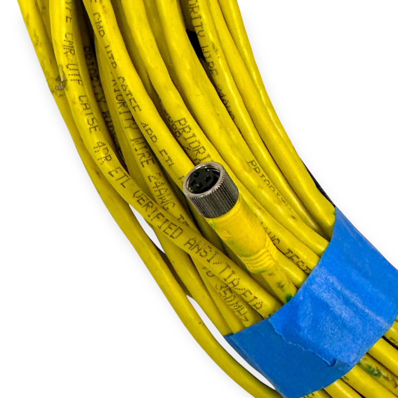 Ethernet CAT to 4 Position Female Cable Yellow 4PR FTL Verified ANSI TIA EIA