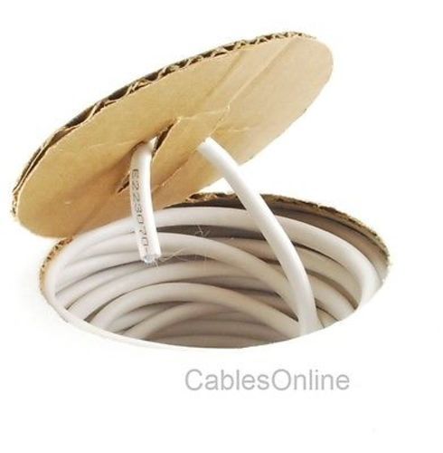 250ft Solid CAT6E CMR 550 Mhz, High-Performance 23 AWG Copper Bulk Cable, White
