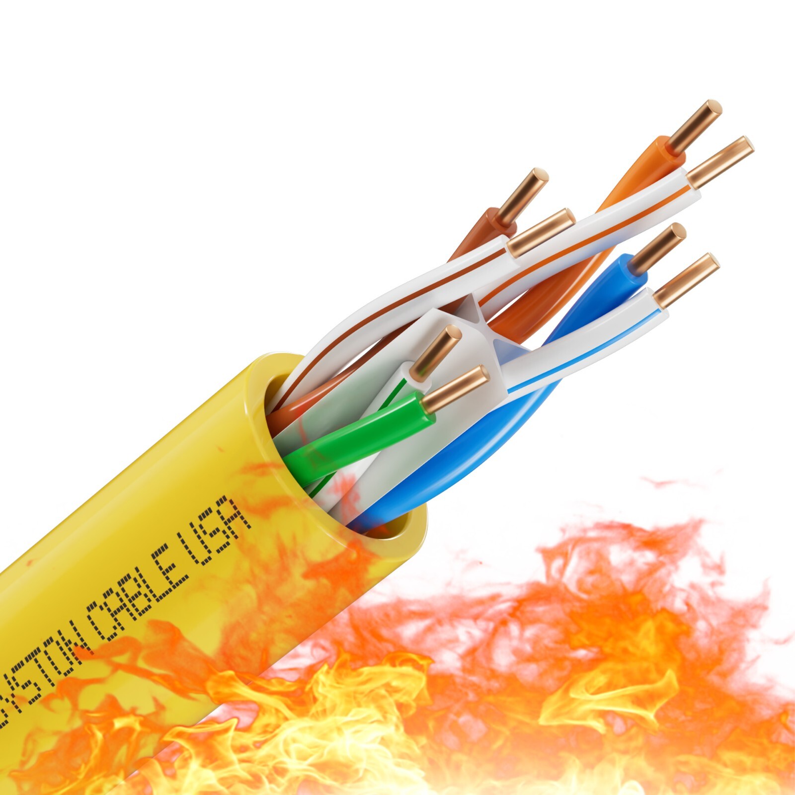 Syston Cat 6E Ethernet Network Cable 600MHz 23AWG UTP Solid Copper Wire-CMP Bulk