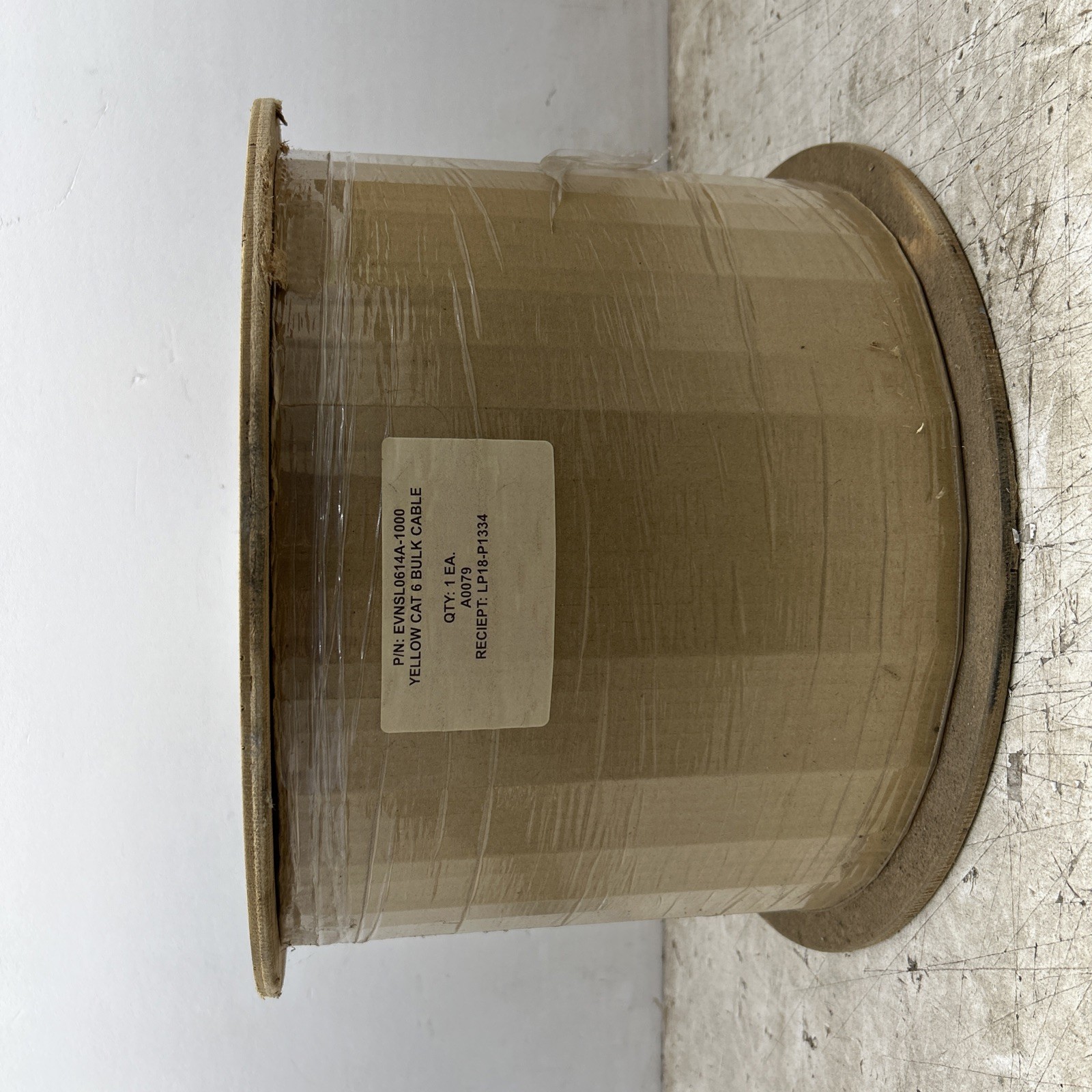 Black Box Category 6 Bulk Cable, 400 MHz, Shielded, Plenum-Yellow (1000ft)