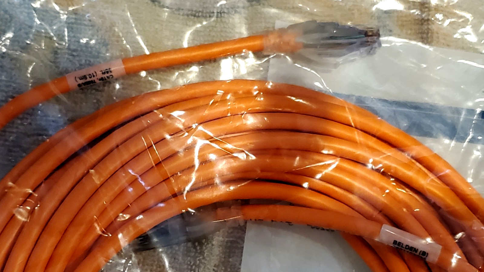3 Pc Lot 35 Feet BELDEN CAT6+ Patch Cord Bonded Pair Orange 105 FEET TOTAL
