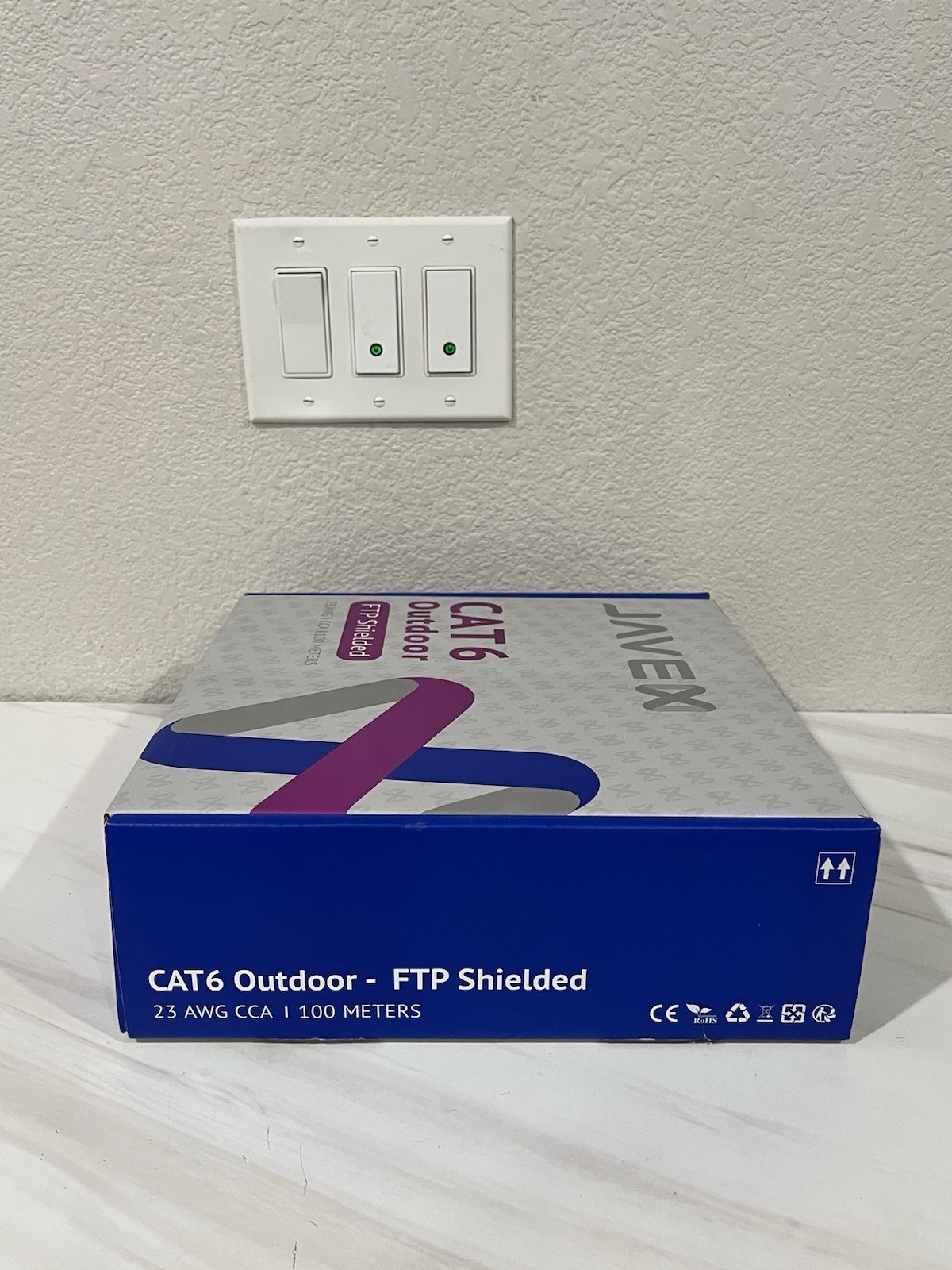Javex CAT6 Outdoor FTP Sheilded 23 AWG CCA 100 Meters Ethernet Cable New