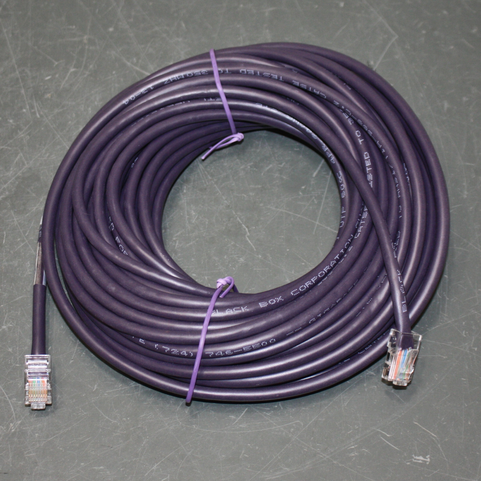 (8) Black Box CAT5e Premium Patch Cable, 50ft Ethernet Cord, Purple, 350 MHz