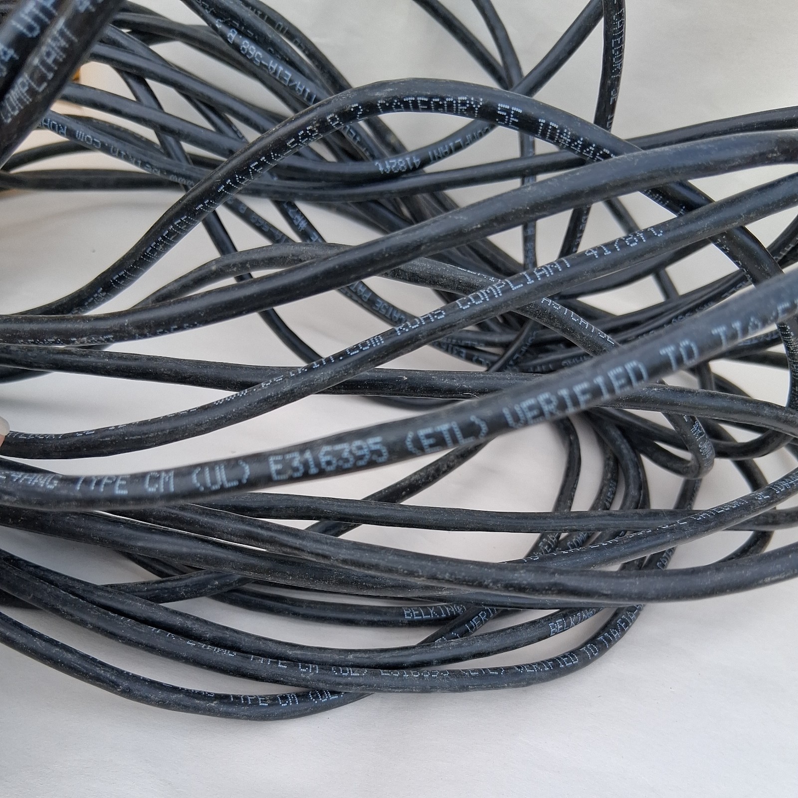 Belkin Category 5e Cat5e Gigabit 1Gbps Ethernet LAN Network Cable 50ft 15m