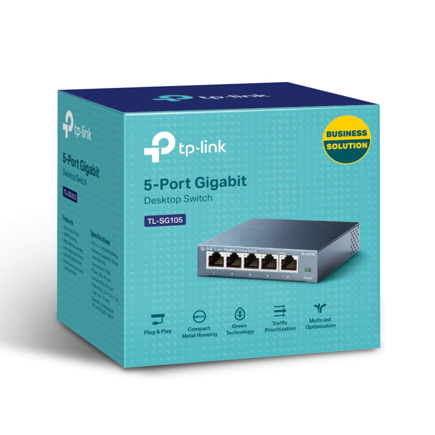 TP-Link5 Port Ethernet Network Switch Unmanaged(TL-SG105) Refurbished