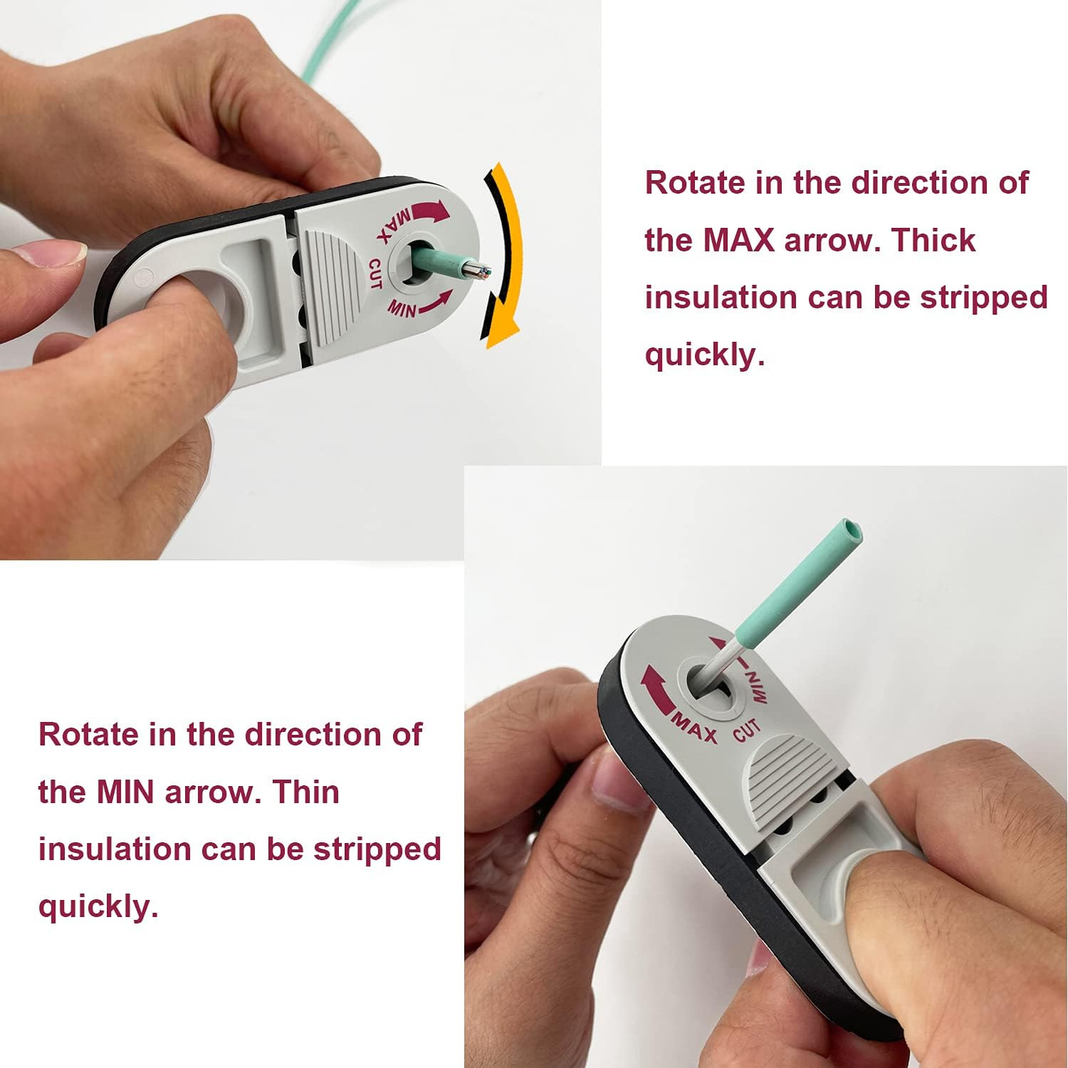 Universal Network Wire Stripping Tool for Cat5E, Cat 6, Cat 6A, Cat7, Cat 8 – Pr