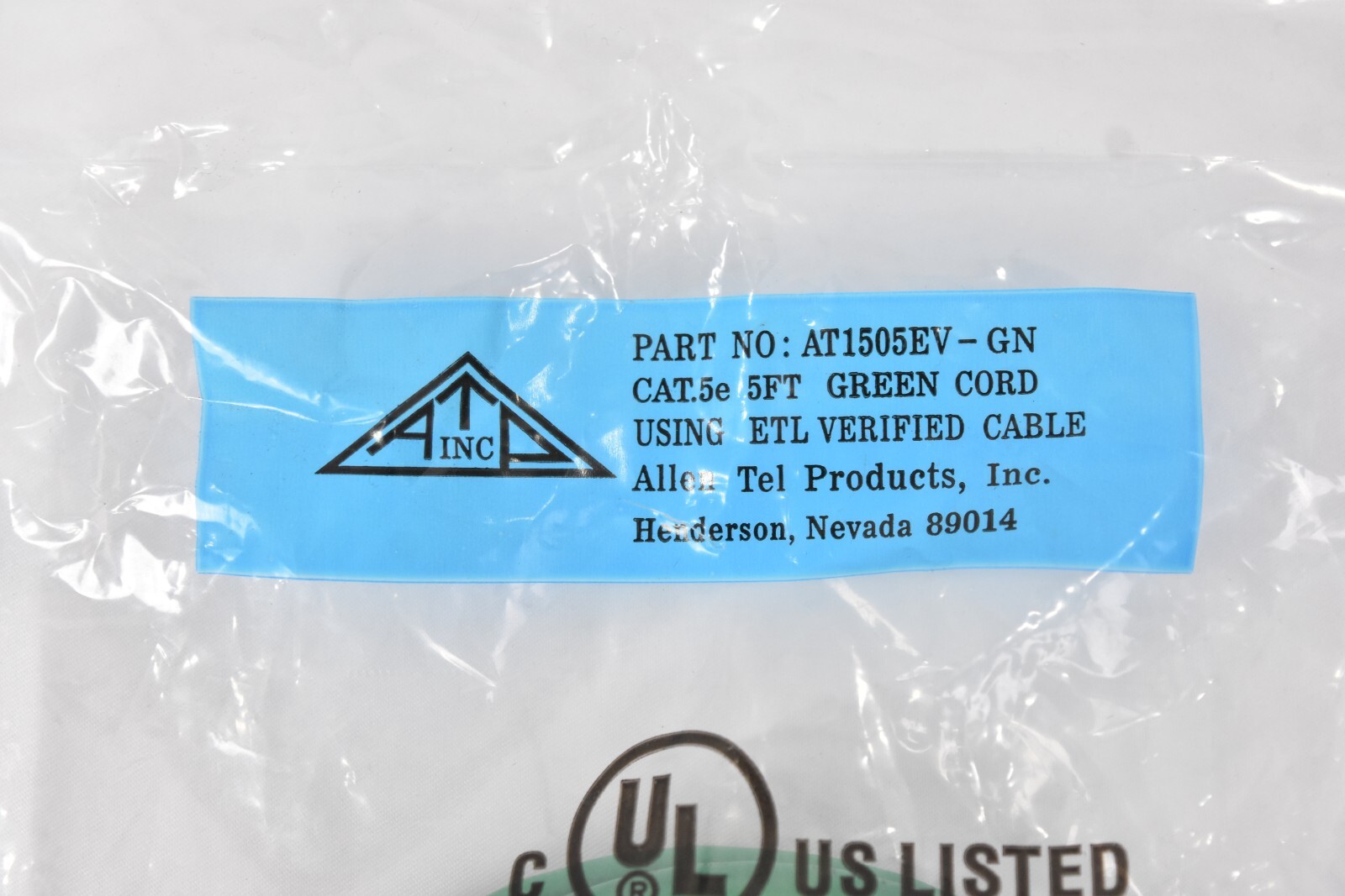 Lot of (10) Green 5′ Ft. Cat5E Ethernet Network Patch Cables AT1505EV-GN