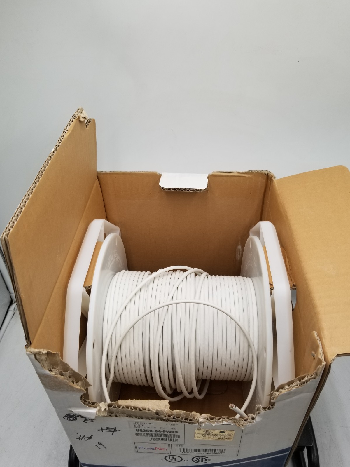 UTP CABLE CATEGORY 6 PLENUM PURE NET 6250-P 334FT -USED