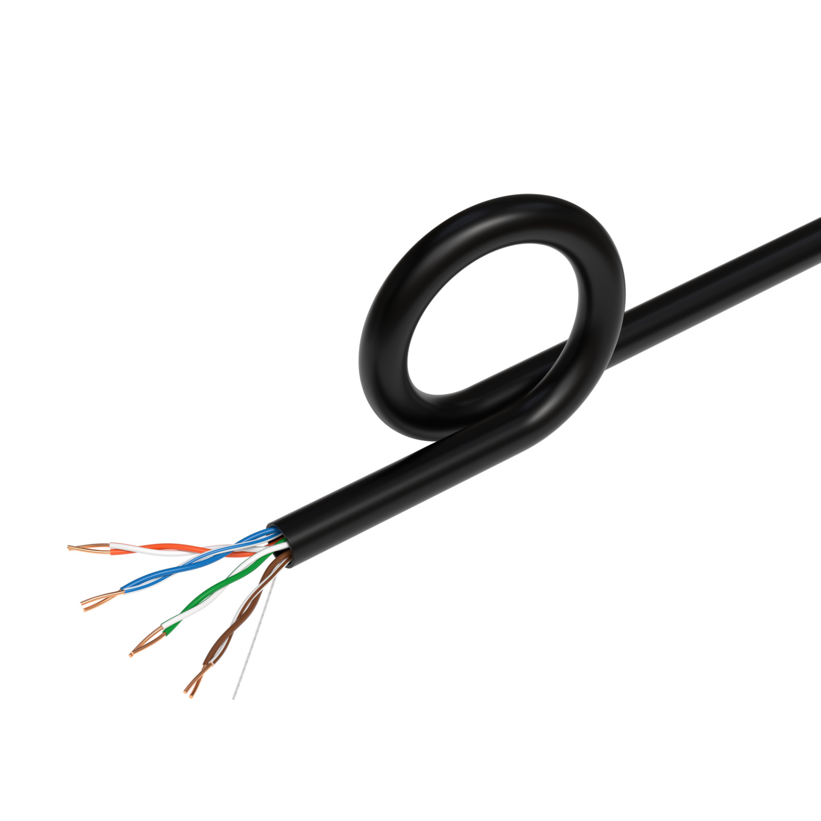 1000ft CAT5e UTP Solid Ethernet Network LAN Cable 24AWG Pull Box Bulk Wire Black