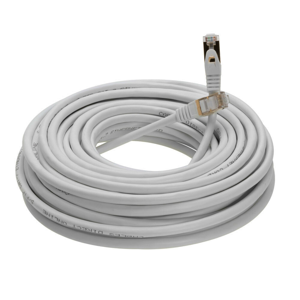 Cat7 S/FTP Ethernet Patch Cable High-Speed 600MHz Gray 30FT-200FT Multi Pack LOT