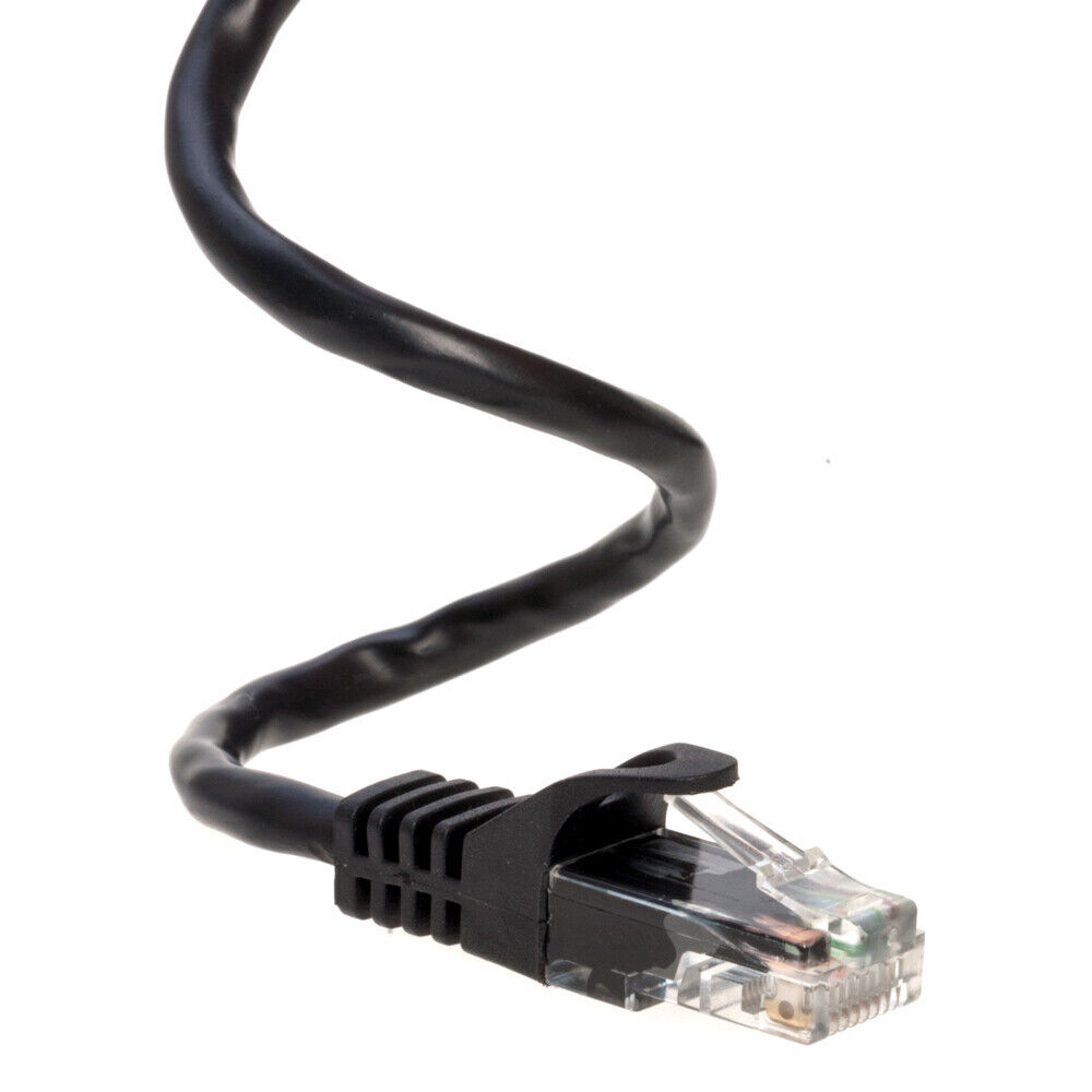 Cat5e Black Ethernet Patch Cable UTP LAN Network Cord 1.5FT- 20FT Multi-Pack LOT