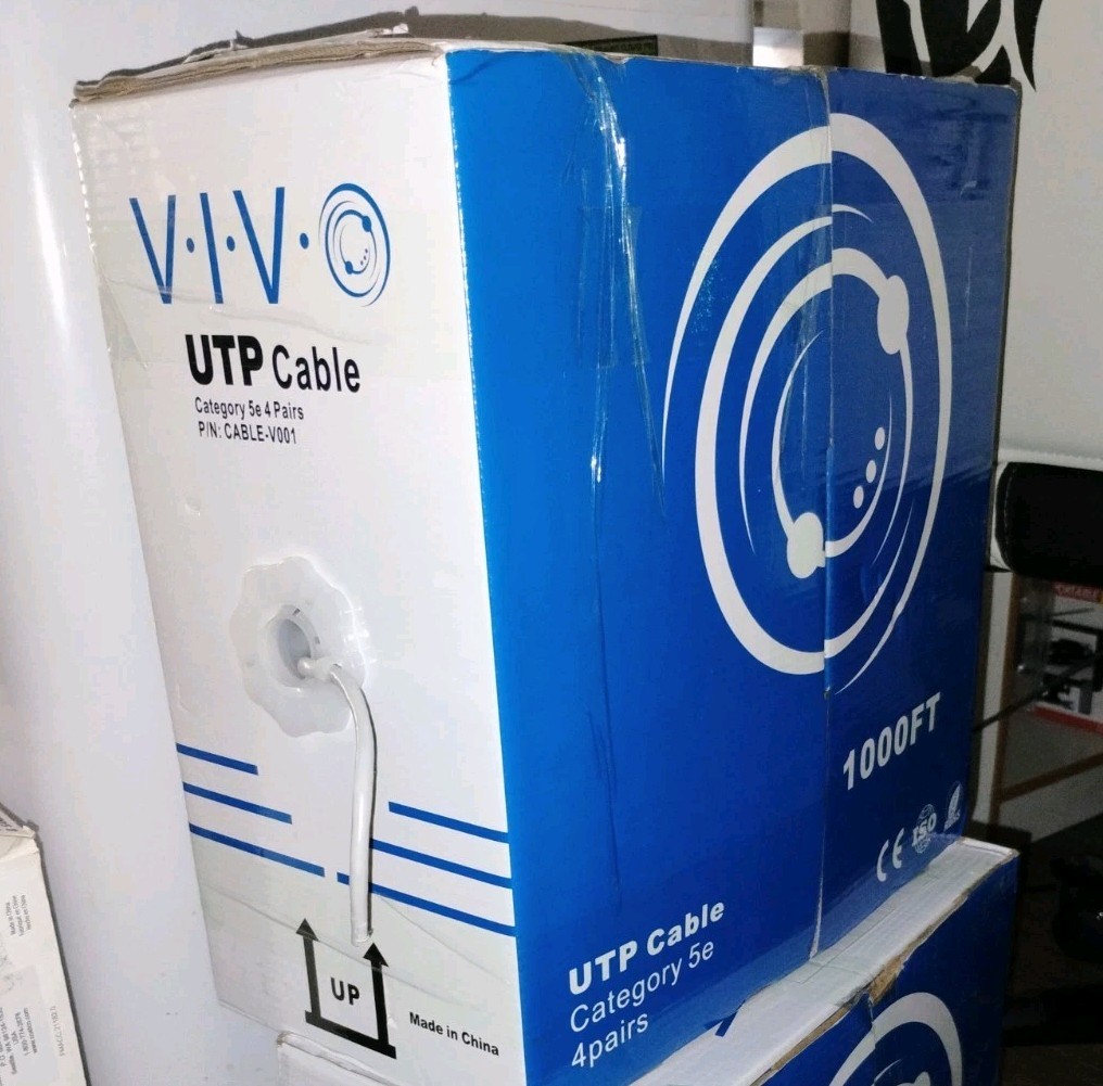 VIVO 500ft Est bulk Cat5e LAN Ethernet Cable Wire UTP Pull Box Cat-5e