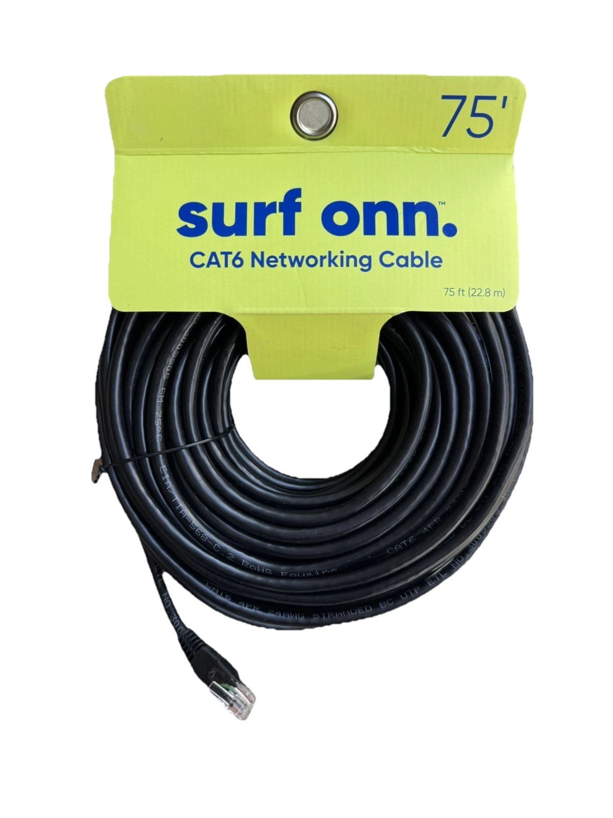 Surf Onn Cat6 Ethernet Cable 75 ft High Speed LAN Network New