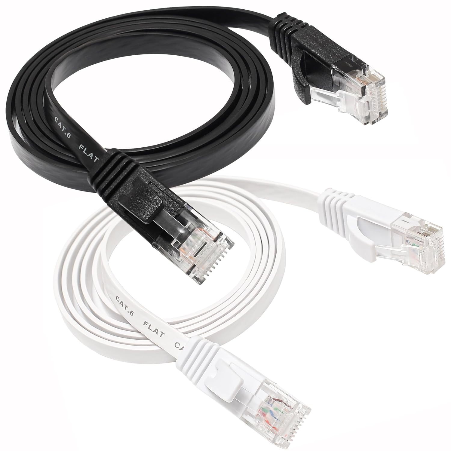 Cat 6 Ethernet Cable 3FT Pack – High-Speed Flat Design, Versatile Connectivity
