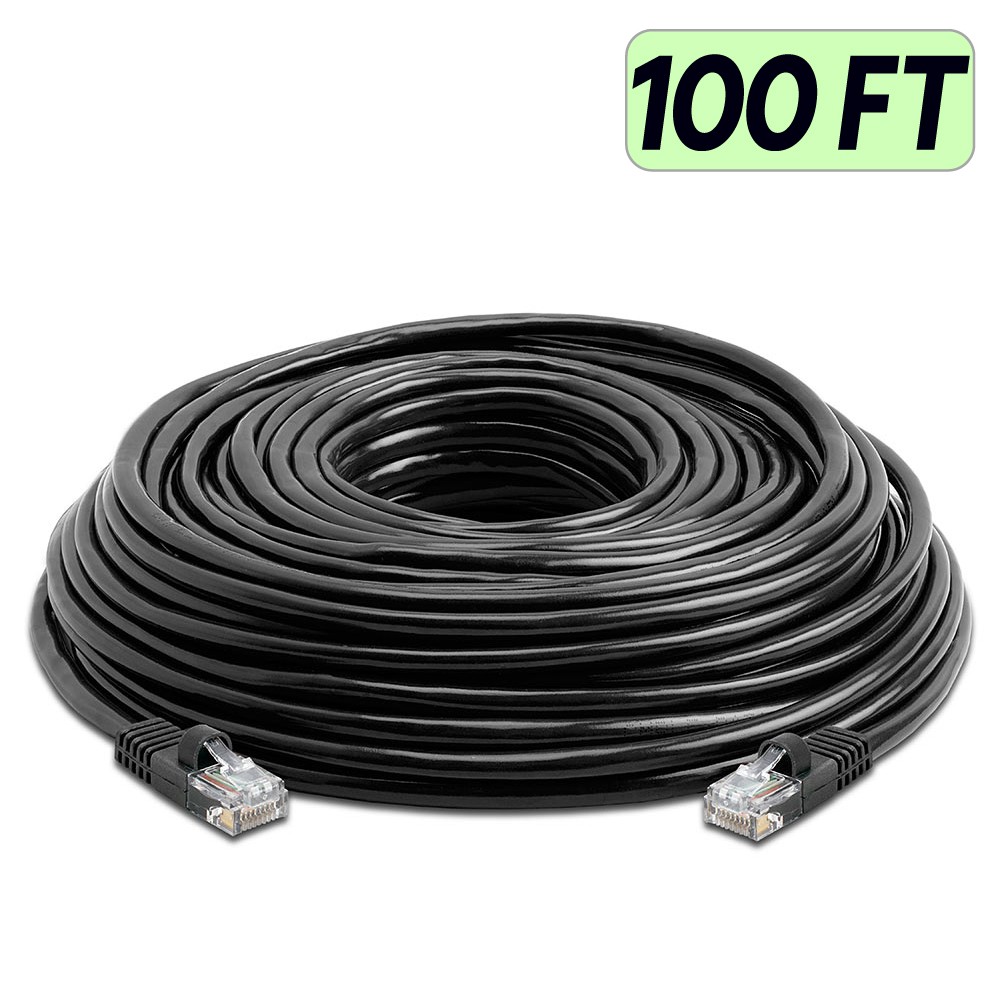 Black Cat5e Cable LAN Cat5e Patch Cord RJ45 Ethernet Modem Network Wire Lot