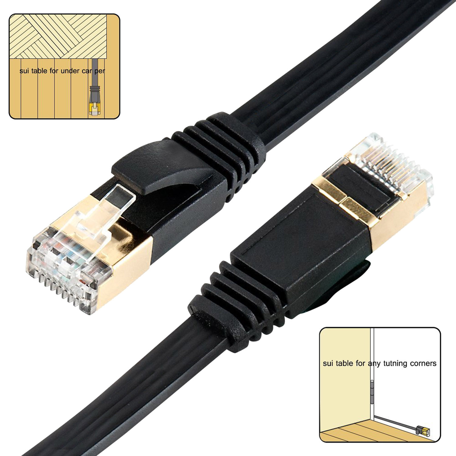 CAT7 Cat6 Cat5e Ethernet Network Cable STP UTP – 6FT 10FT 25FT 50FT 100FT – lot