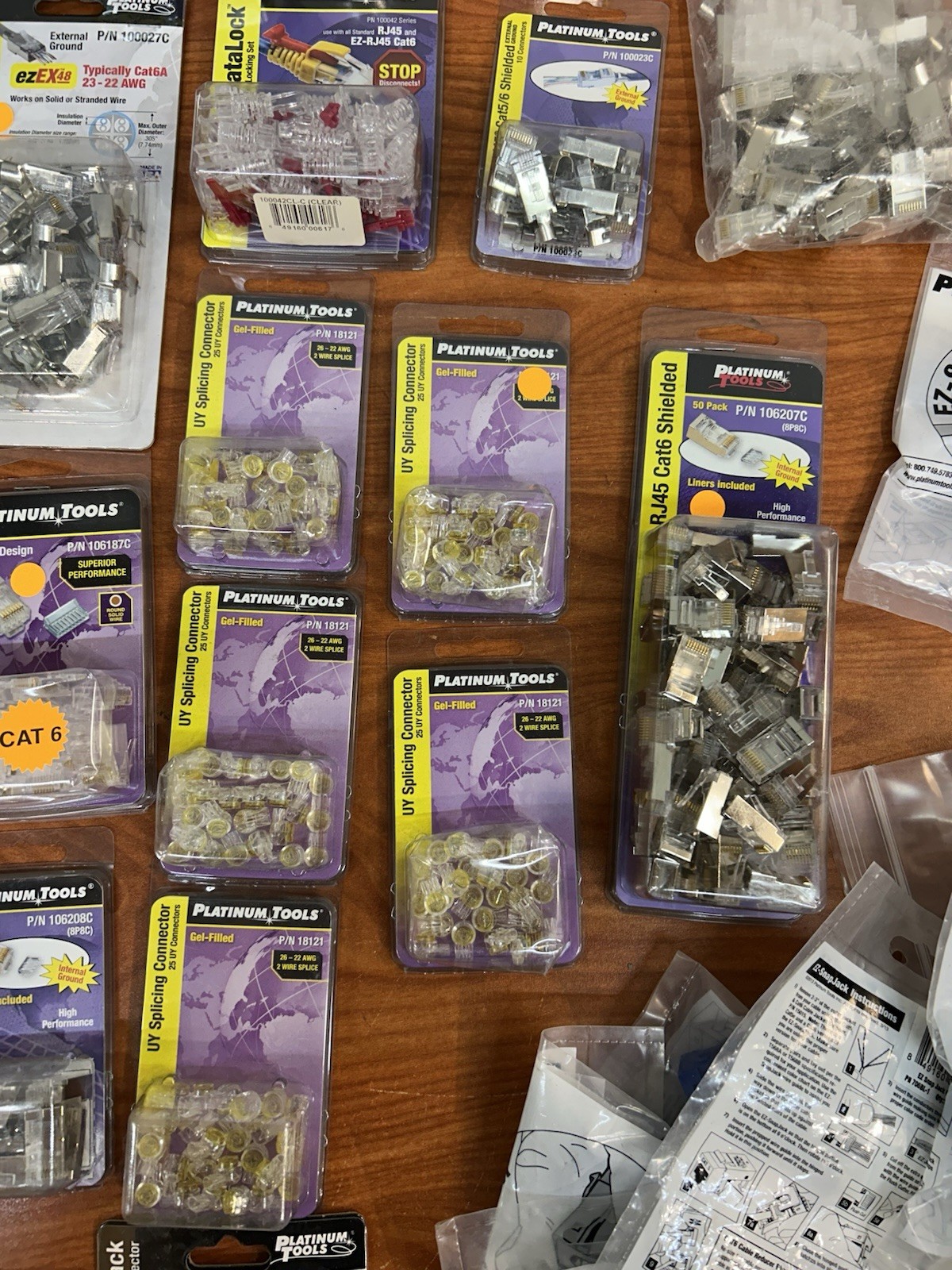 Platinum Tools, Bulk Lot Of Connectors And Other Items. All New In Packages JD