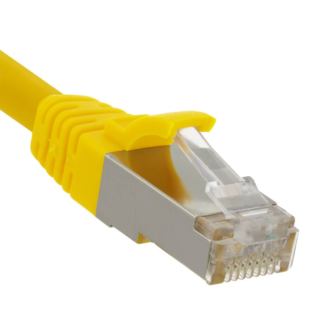 Ethernet Patch Cable CAT6A, S/FTP, 26AWG, 0.5 Ft, 5 pack, Yellow