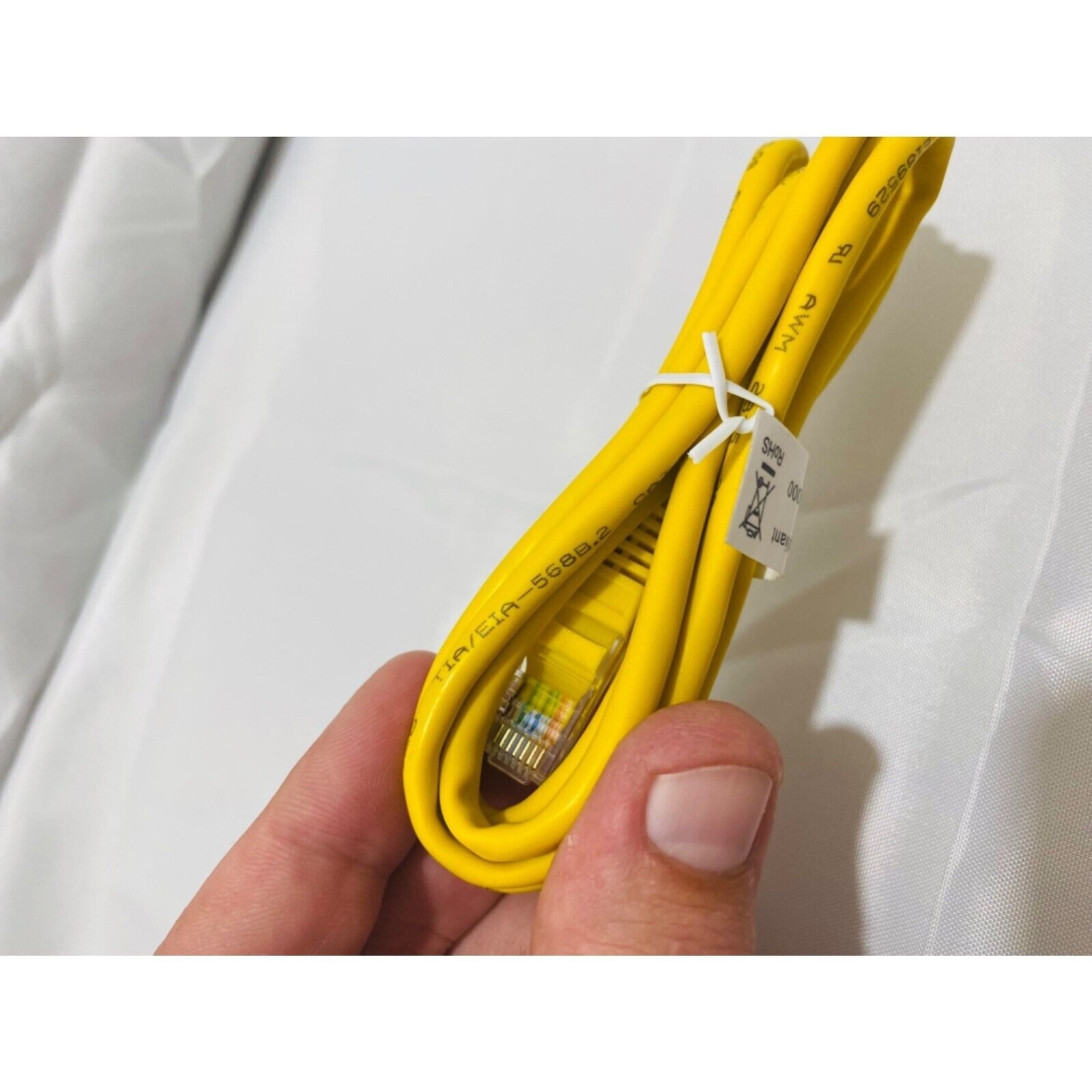 Ethernet Cable 4 Foot Length Yellow Patch Cable Male to Male Lucent-O Systimax