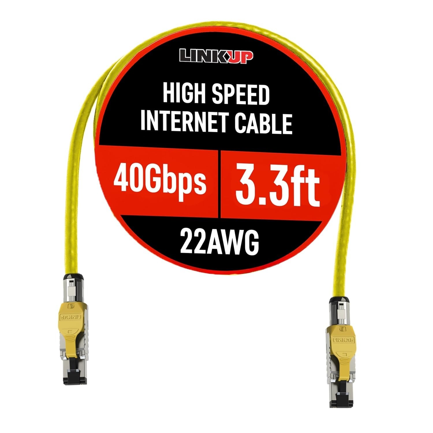Cat 8 Ethernet Cable 40Gbps 2GHz | Shielded S/FTP 22AWG Copper | Gold RJ45 | …