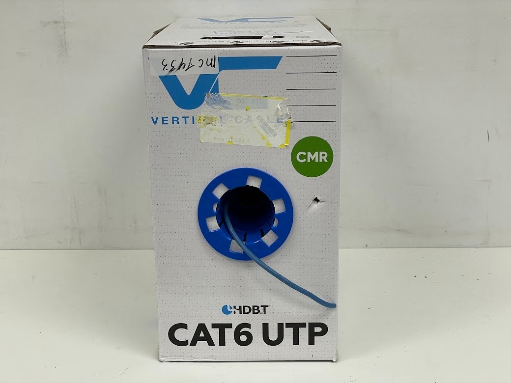 Vertical Cable 060 Series Cat6 550 MHz UTP 23AWG Solid Bare Copper 1000ft – Blue