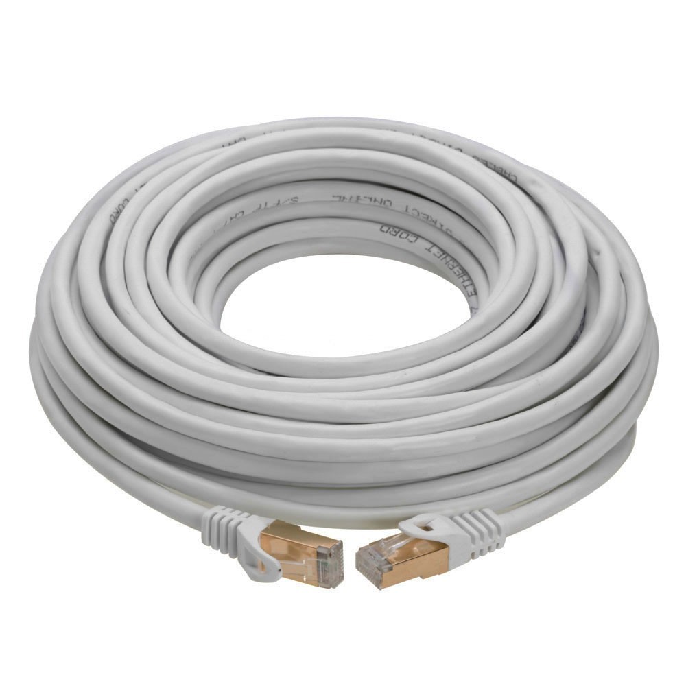 3-Pack CAT7 S/FTP Ethernet Patch Cord 600MHz Network Cable 6FT-200FT Gray Lot