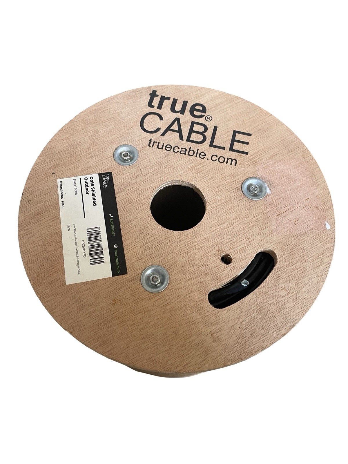 500ft TRUE CABLE Cat6 Direct Outdoor Bulk Ethernet Cable, Shielded