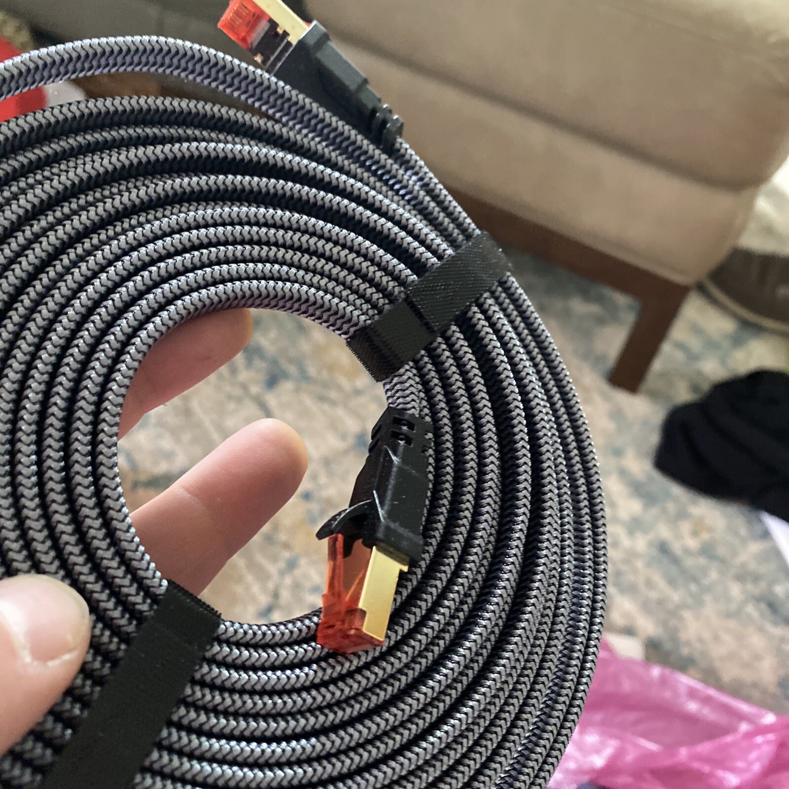 15 Ft Cat8 Ethernet Cable Modem router PS4/5 Pc Gaming Snowkids