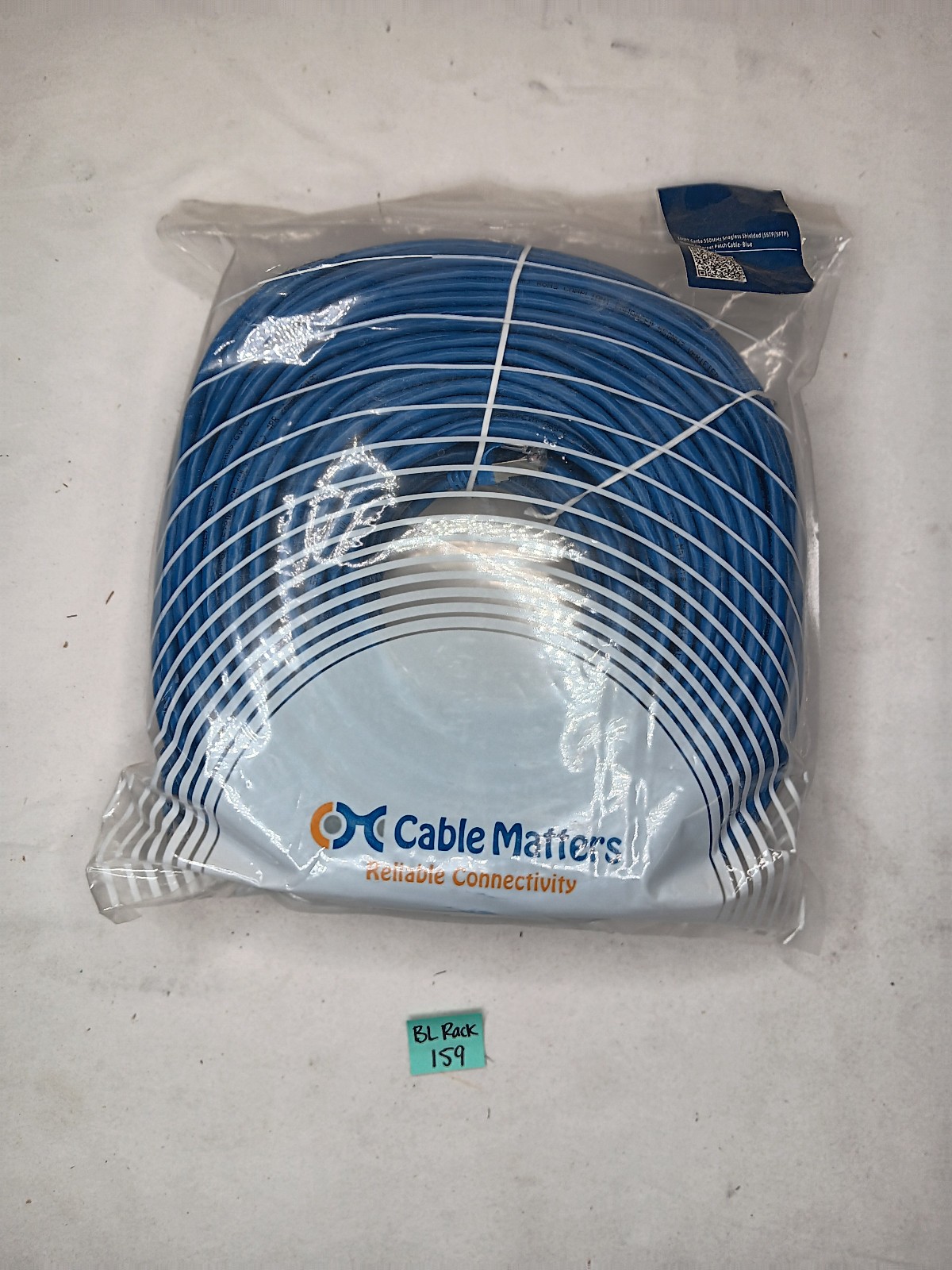 Cat 6a Shielded Ethernet Cable – 200FT Blue SSTP/SFTP Patch Cord 160012-BLU-200