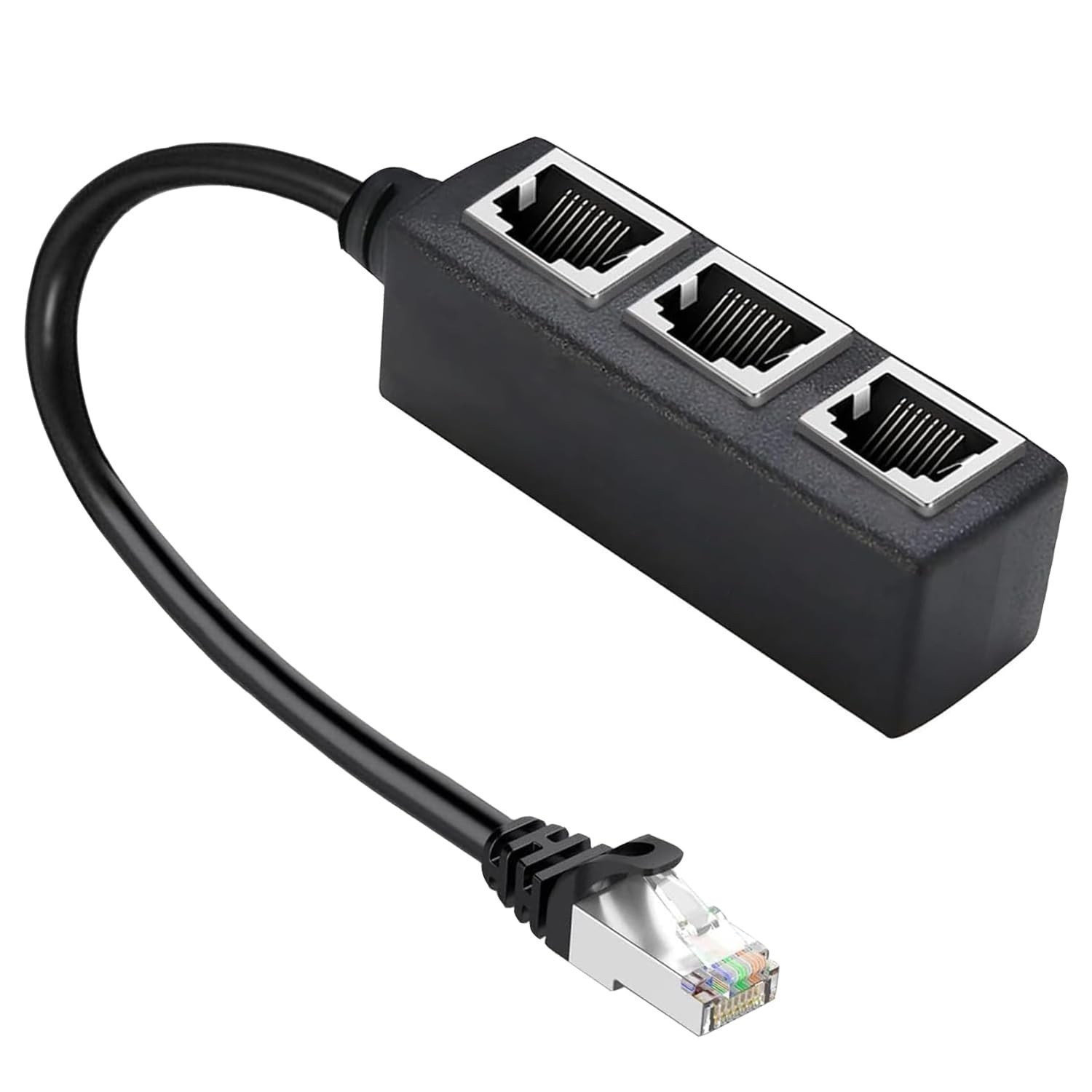 RJ45 Splitter Adapter 1 to 2/3 Ways Dual Female Port CAT6/5/7 LAN Ethernet Cable