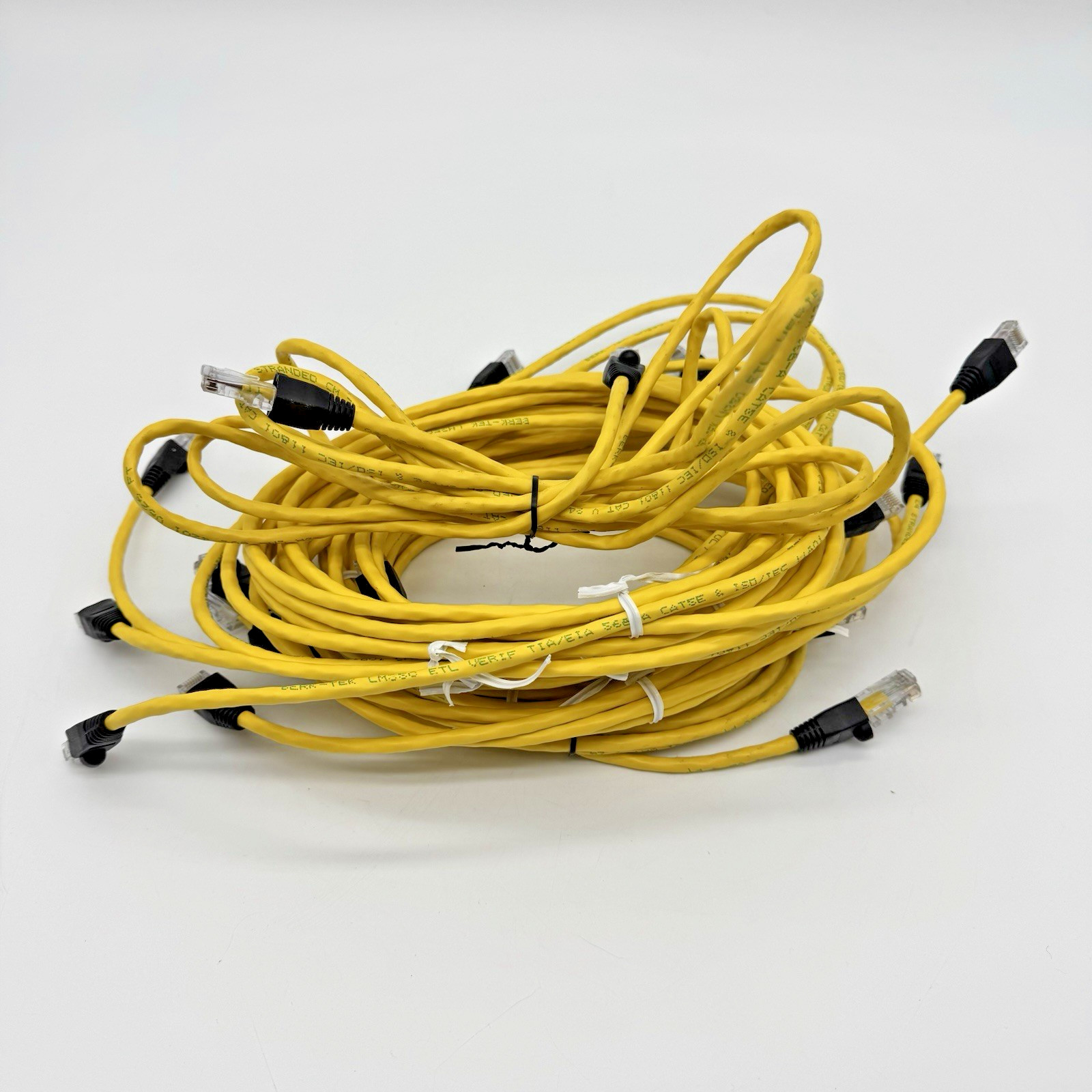 Lot 10 Lanmark Cat 5 Cat5E RJ45 Ethernet Patch Cable 7′ Internet LAN Cord Yellow