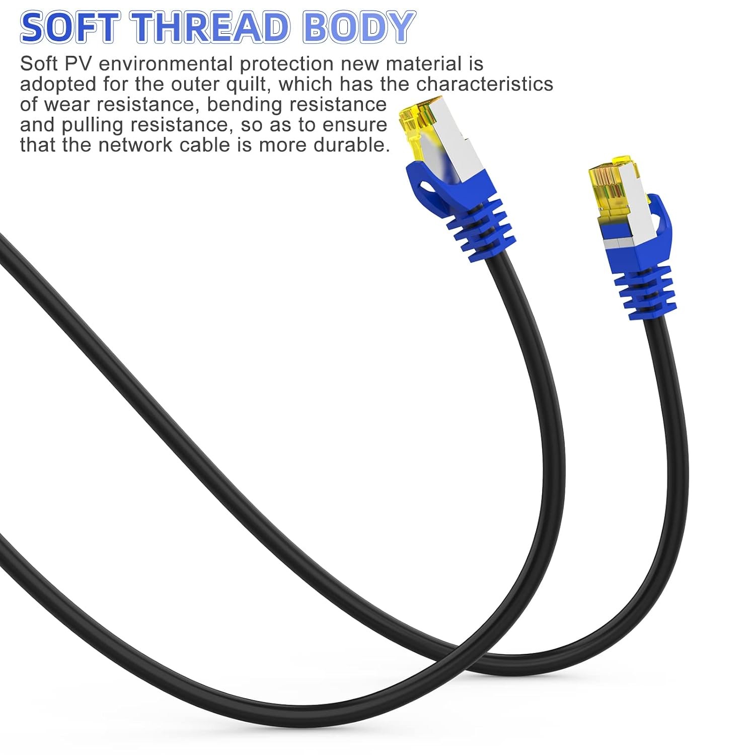 Cat 8 Ethernet Cable 5 ft,10 ft 15 ft 25 ft 30 ft 50 ft 100 ft Heavy Duty Hig…