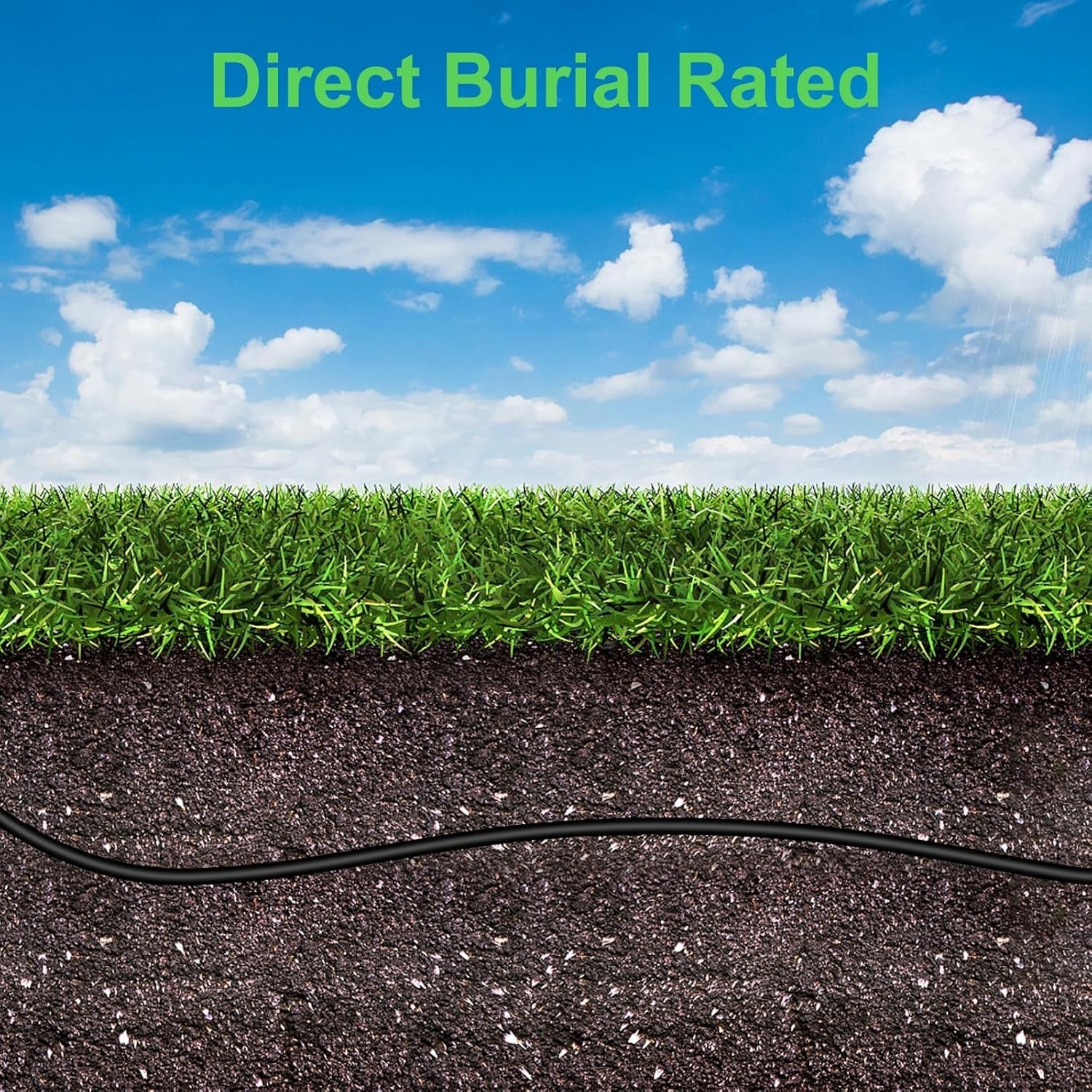 300FT Cat6 Outdoor Ethernet Cable, In-Ground, Heavy Duty Direct Burial 24AWG CCA