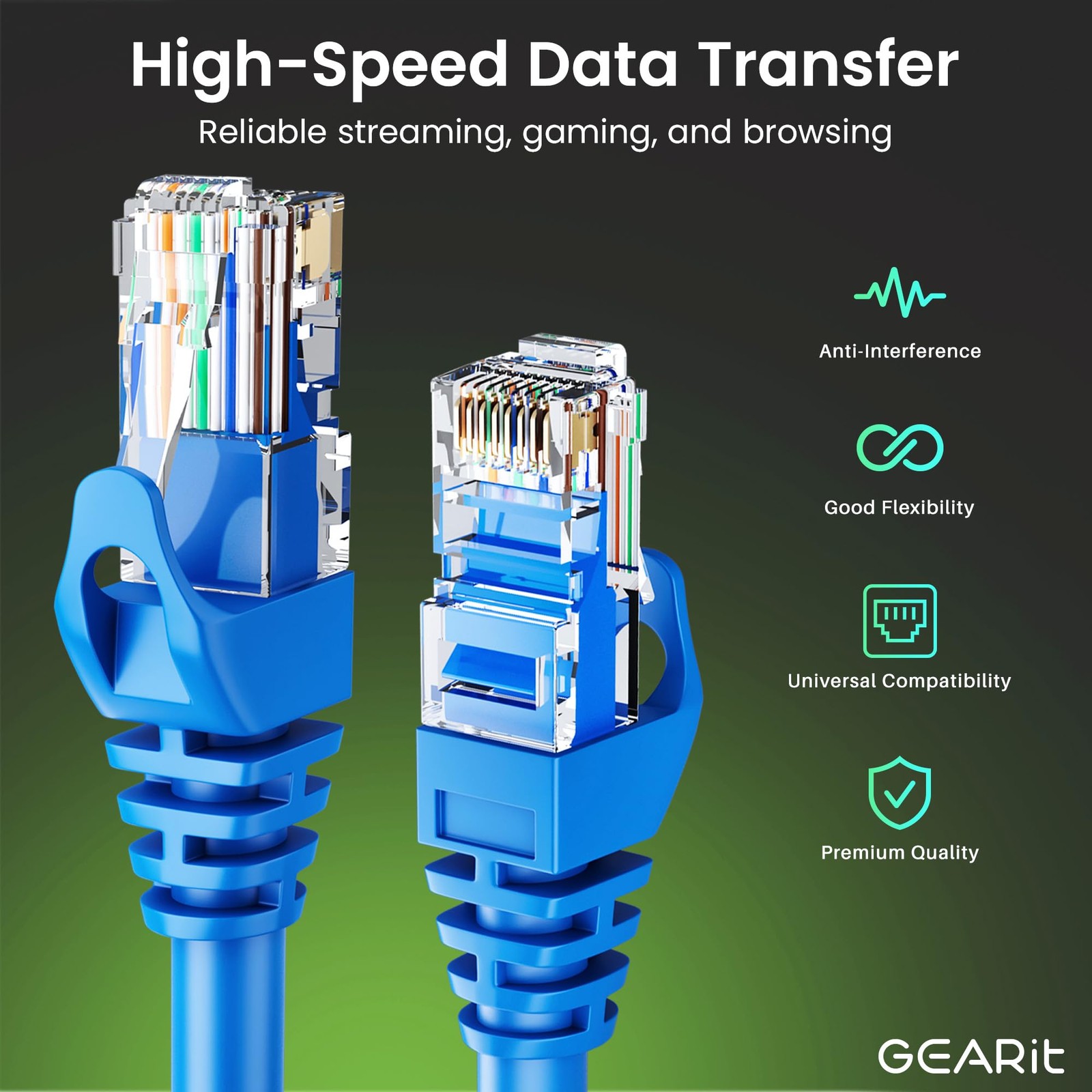 50-Pack Cat6 Patch Cable 0.5 Foot / 6 Inches Cat 6 Ethernet Cable Snagless Fl…