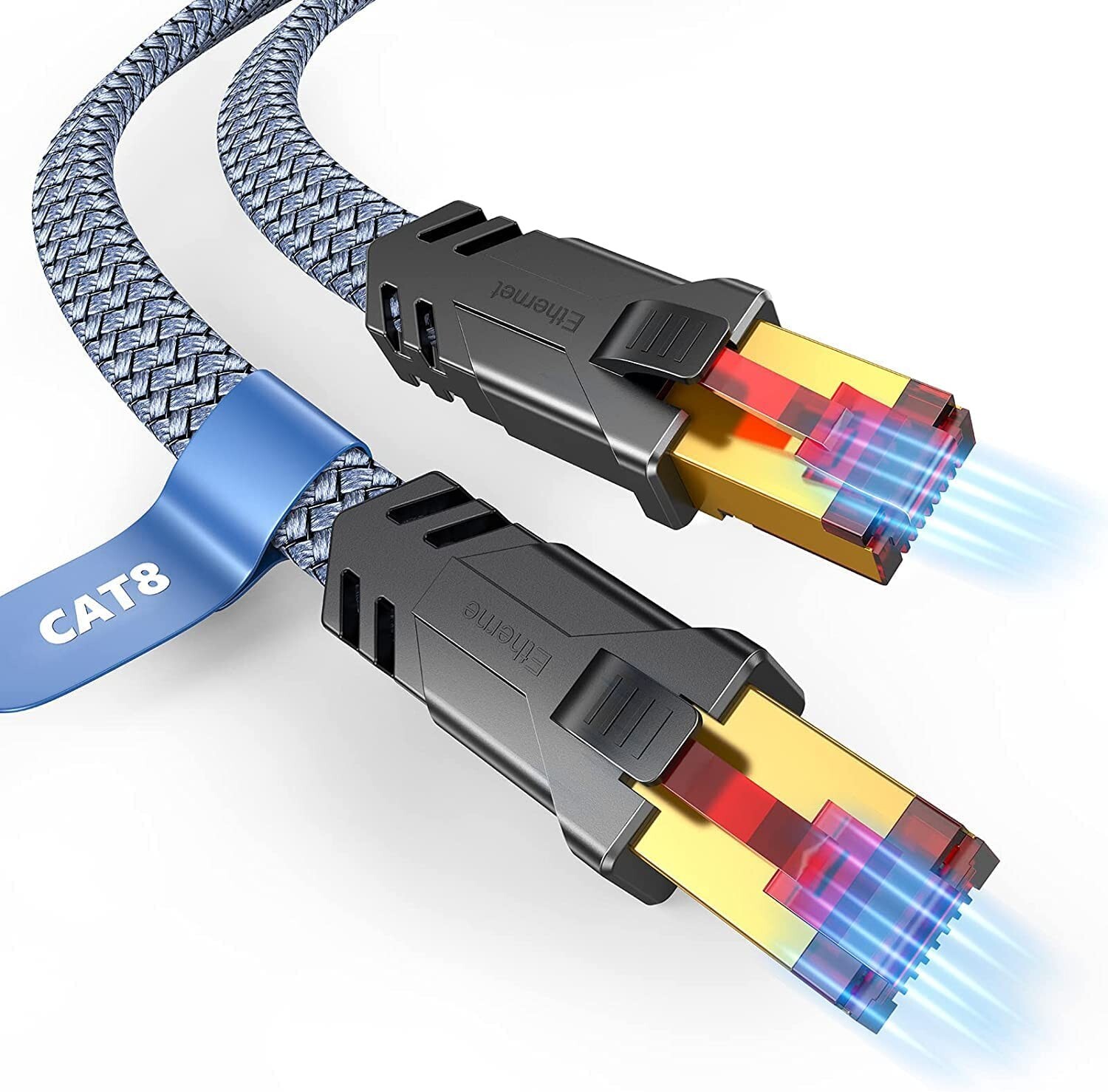 CAT8 Ethernet Cable Cord Patch Copper 24AWG SFTP Shielded RJ-45 6ft – 35FT Lot
