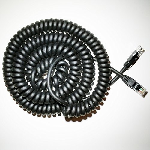 24AWG Spiral-Coiled Ethernet Cat5e Cable (4-15 Feet)