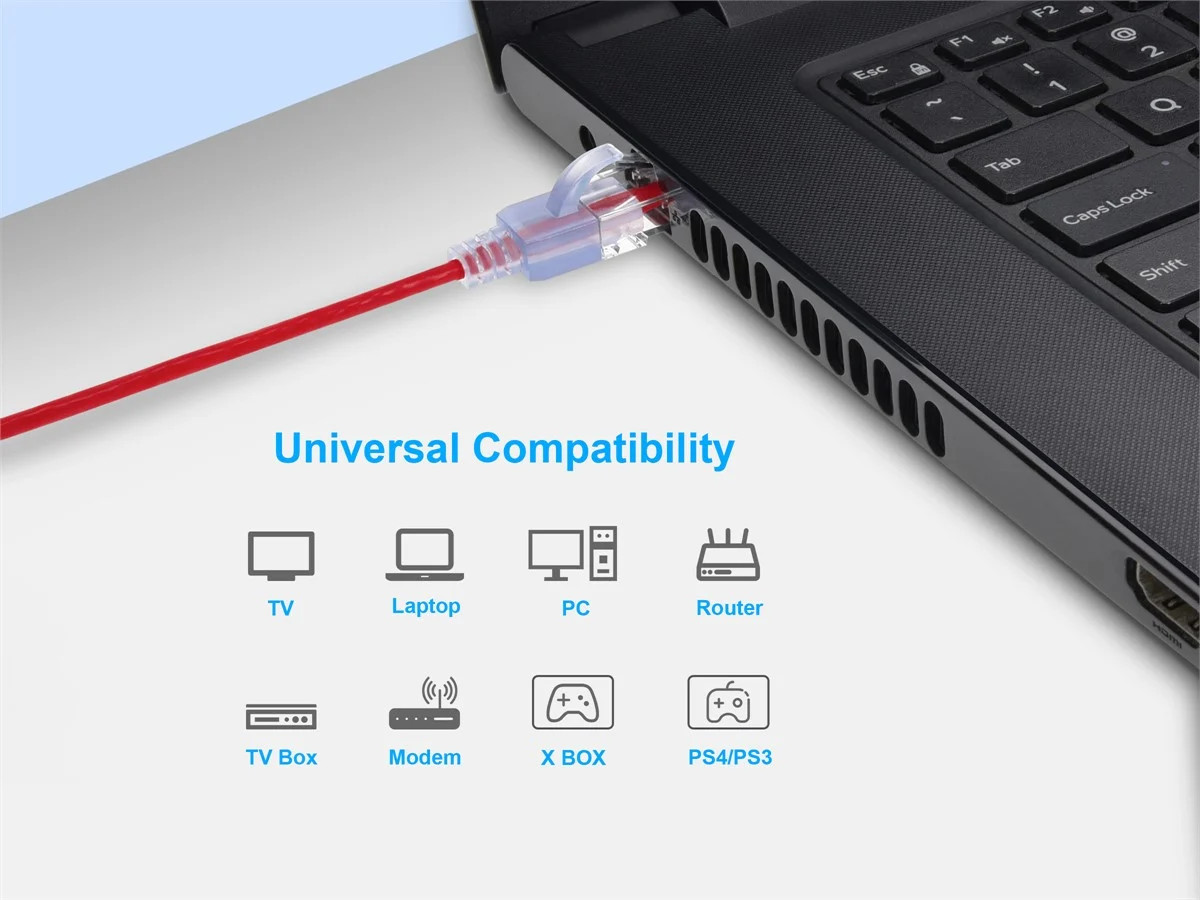 Monoprice Cat6A Ethernet Patch Cable – 3 feet – Red | Snagless RJ45 550Mhz UTP