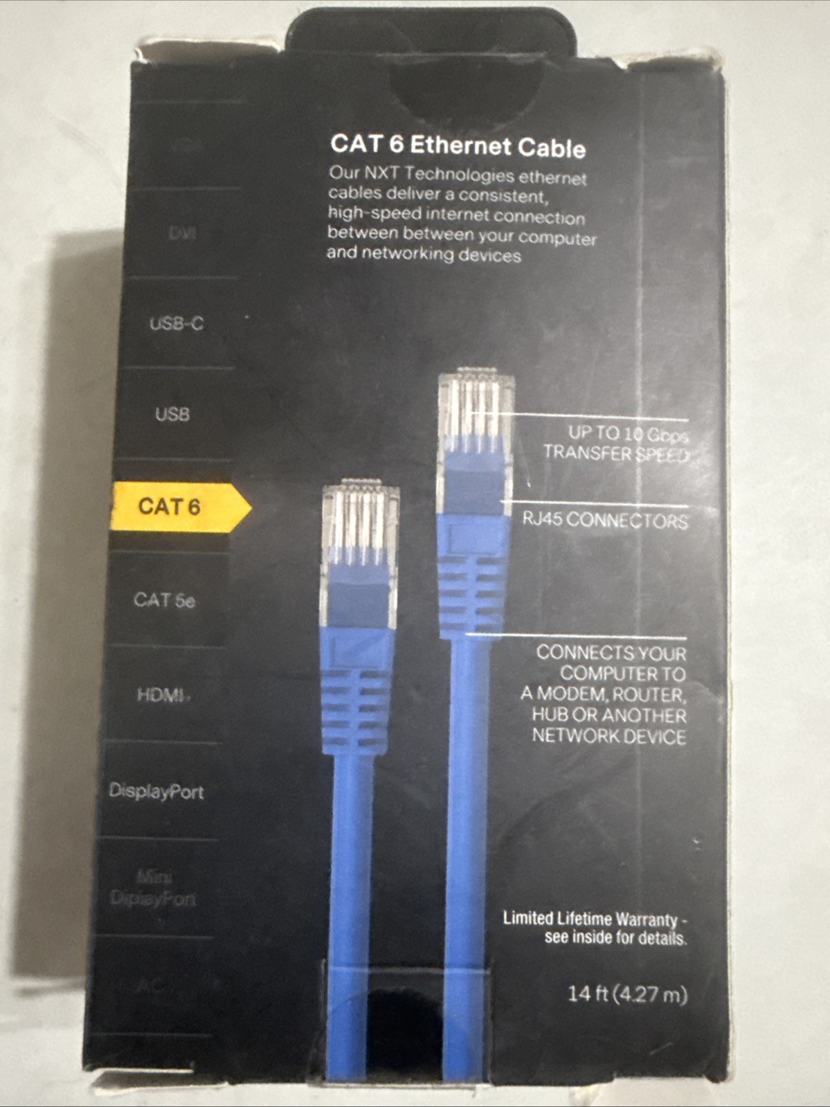CAT6 ETHERNET Cable 14 FT(4.27m)
