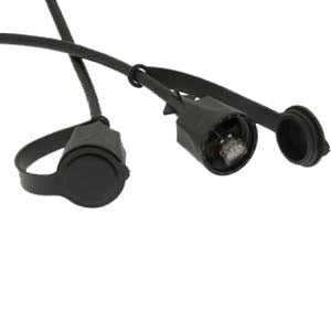 200Ft CAT6 SFTP Industrial Outdoor Patch Cable w/Dust Cap Black