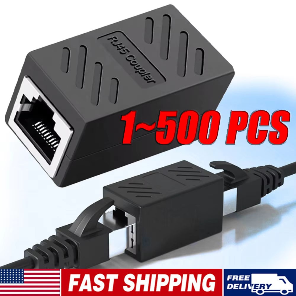 RJ45 Inline Coupler Cat7 Cat6 Cat5e Cat5 Ethernet LAN Network Cable Adapter Lot