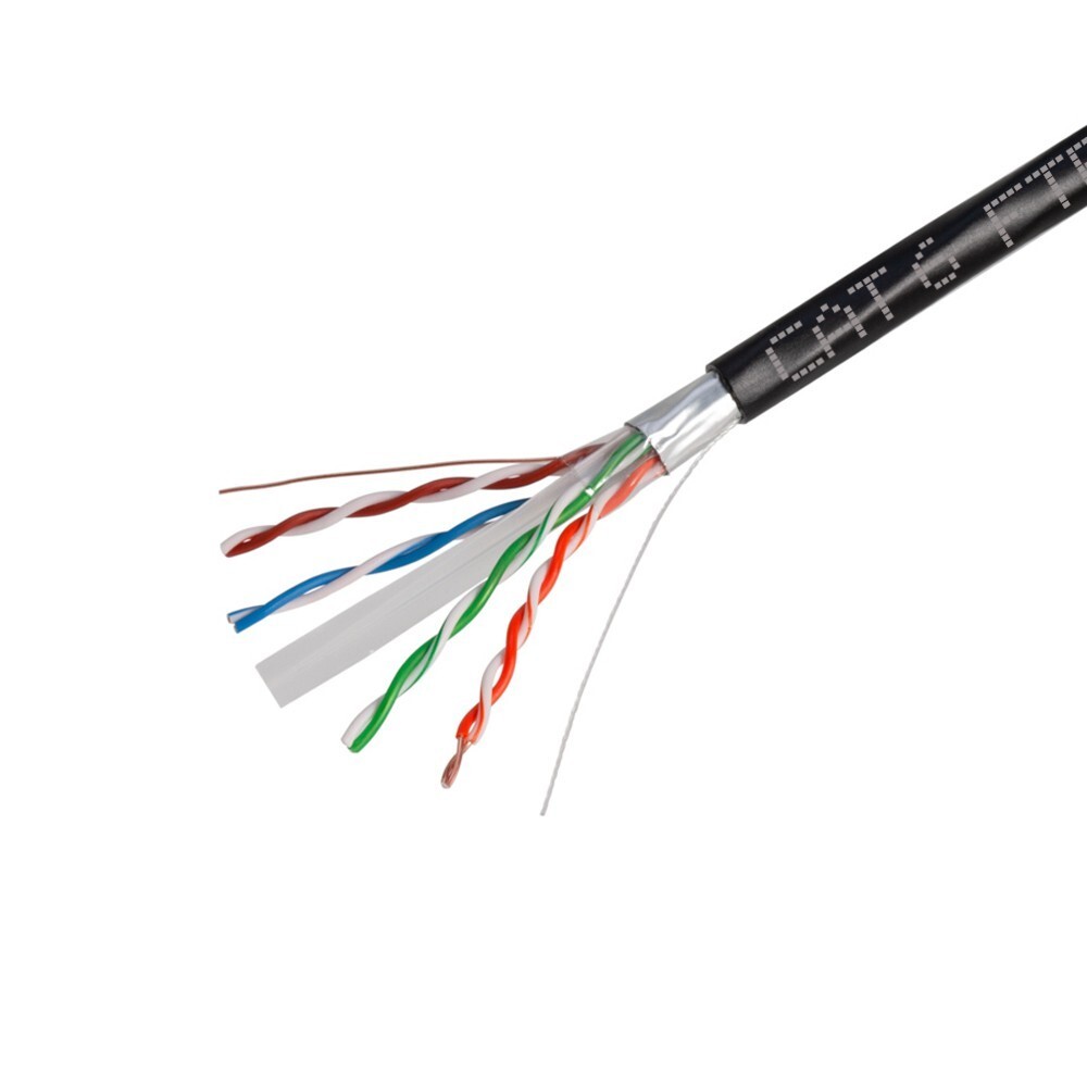 500FT – CAT6 FTP Outdoor Ethernet Cable 23AWG UV Rated Direct Burial Solid Wire