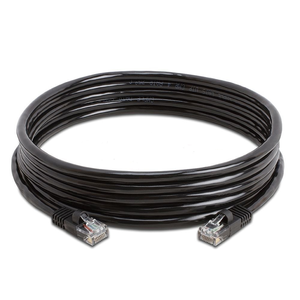 10x 15FT 15 feet CAT5e Cable Ethernet Lan Network CAT5 RJ45 Patch Cord Black NEW