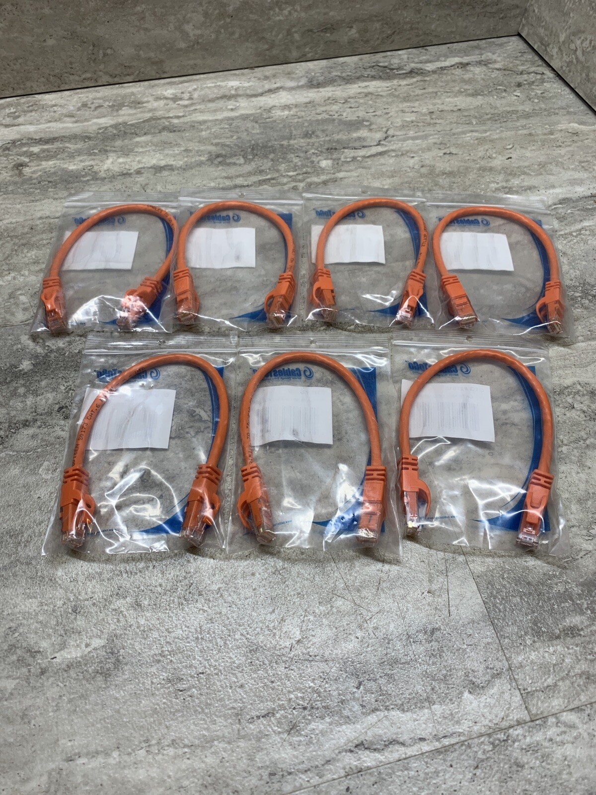 Lot Of 7 C2G 27810 1ft Cat6 Snagless Unshielded (UTP) Network Patch Cable, New